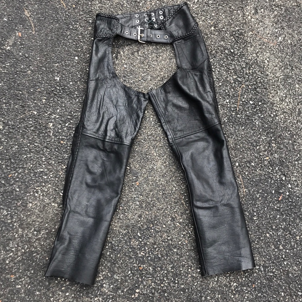 Silver Bike Lace Up Chaps- Womens XXS